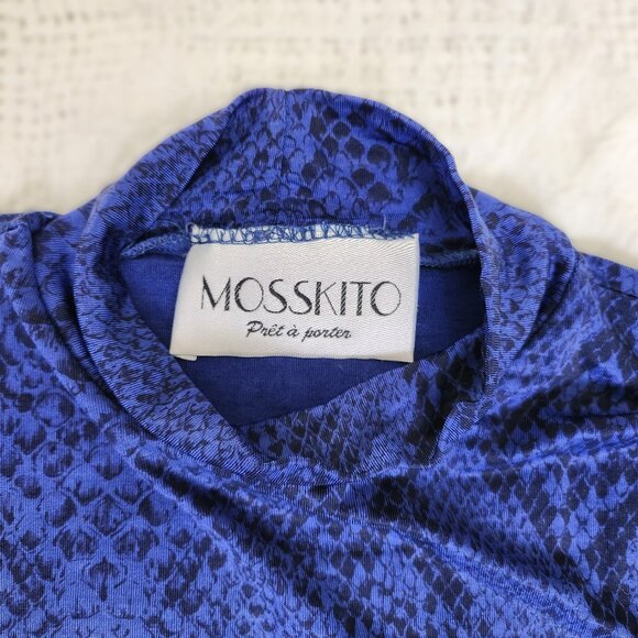 *New Low Price* Vintage Snakeskin Print Stretch Turtleneck - Picture 3 of 5